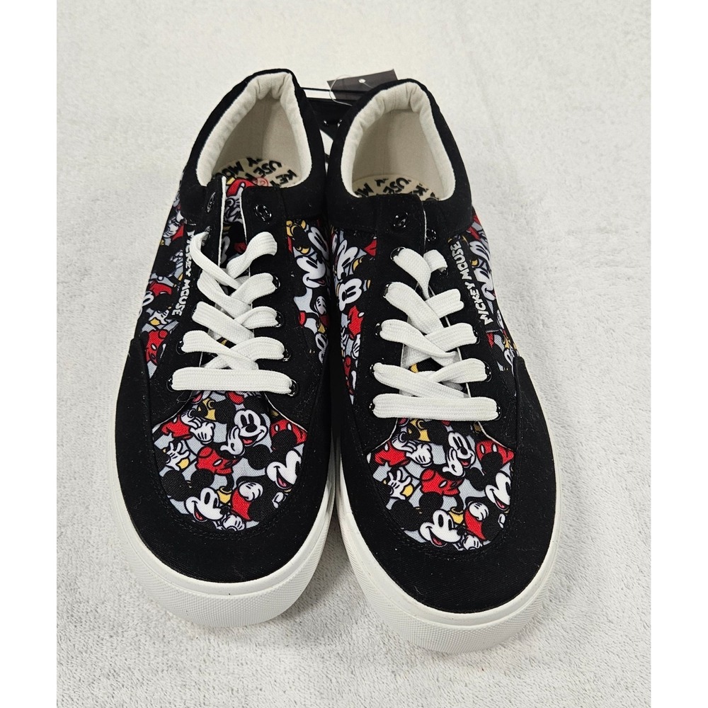 Mickey Mouse Disney Sneakers Men Size 12 LaceUp Shoes Canvas Low Top Ground Up - Picture 2 of 7